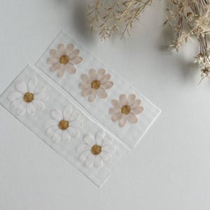 Blumen zum Aufbügeln • Gänseblümchen Bügelbilder • Applikation für Textilien • Bügelpatch • Iron Patch • Watercolor Illustration •  Frühling