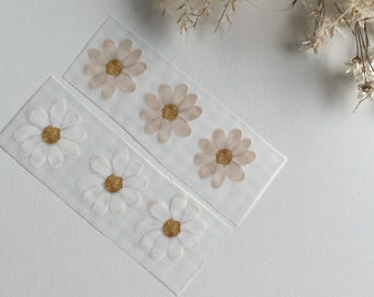 Iron-on flowers • Daisy iron-on patches • Clothing repair • Textile appliqués • Iron-on patches