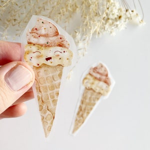 Eiskugeln in Waffel zum Aufbügeln • Eiswaffel • Bügelbilder • Applikation für Textilien • Bügelpatch Eistüte • Dekoration Kindergeburtstag