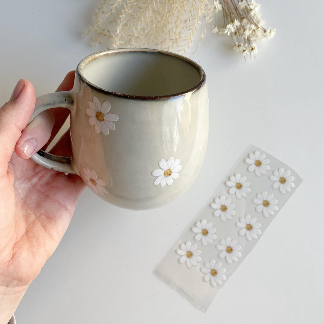 Ceramic Stickers • Daisies • Rub-on Stickers Raysin, Keraflott or ...