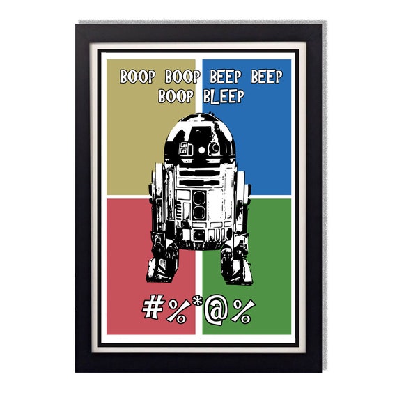 R2d2 Star Wars Quote Retro Glossy Poster 11x17 Or 24x36in Etsy
