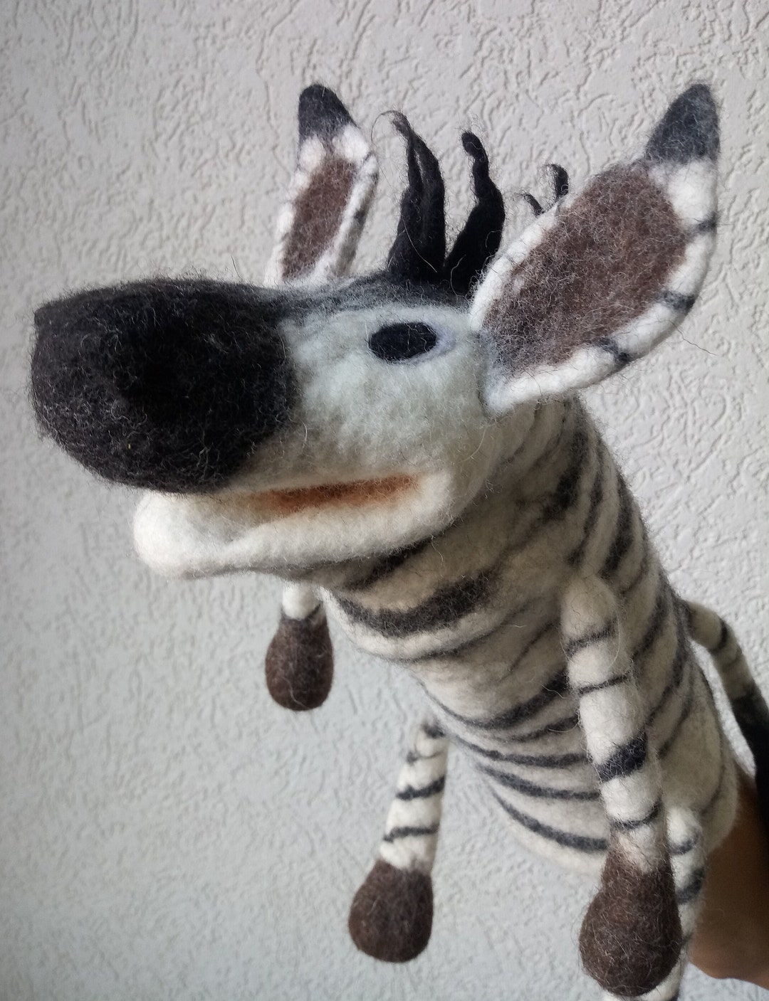 Hand Puppet Zebra Etsy