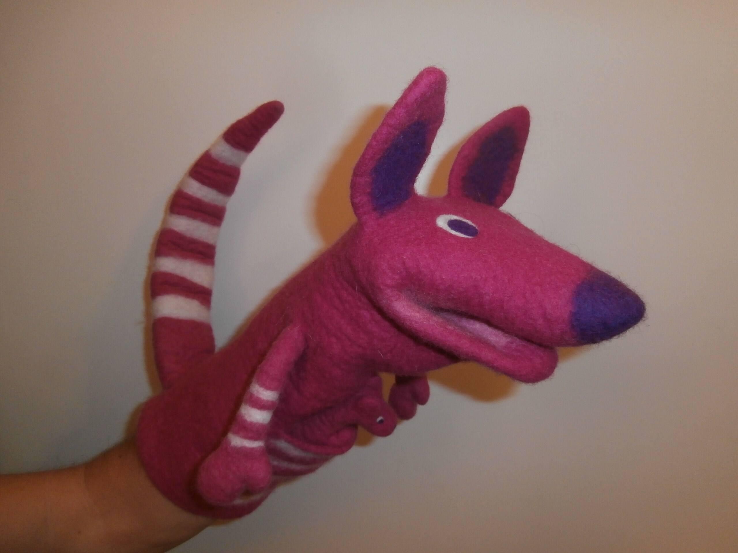 Hand Puppet kangaroo With Baby Etsy UK