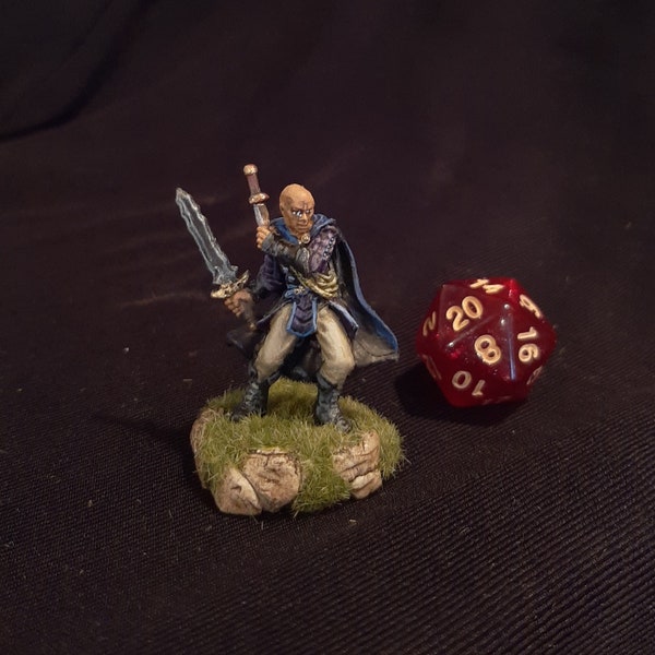 Humain mâle chauve voyou / voleur 28mm os peints 5 Reaper miniature