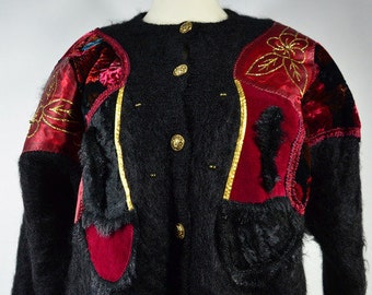 80er Jahre Glamour-Jacke, Mohair