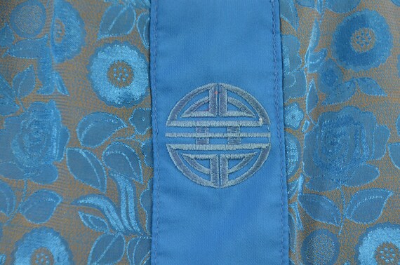 Halper blouse blue, jacquard, Chinese style - image 3