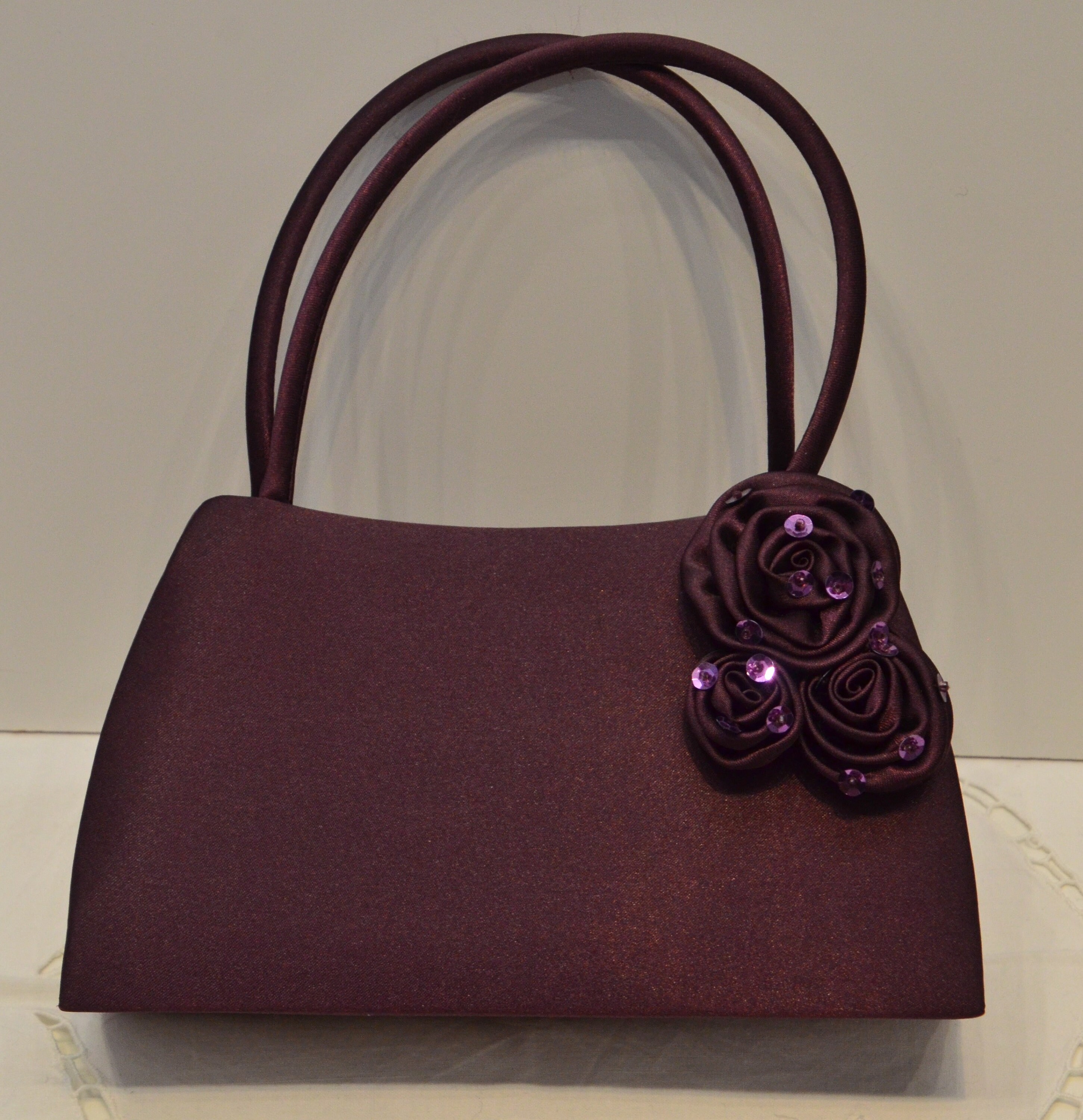 mauve evening bag