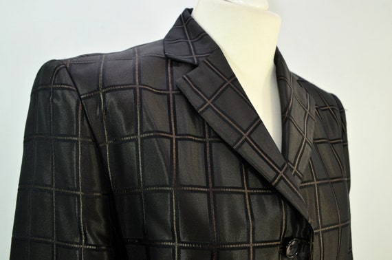 Blazer black-brown shifting carostructure 90s - image 6