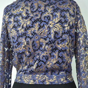 Lace jacket Blouson-form, royal blue-gold image 4