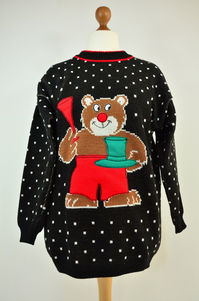 80s oversize sweater ' Champagnerbär ' image 1