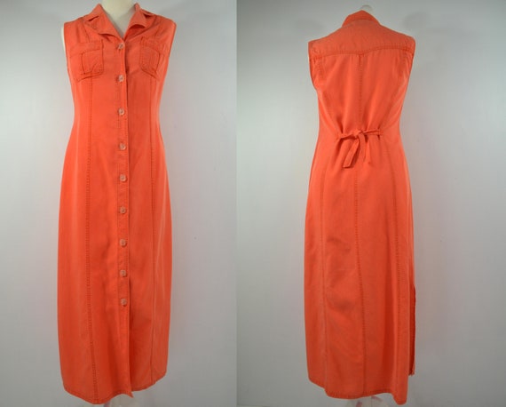 Betty Barclay Jeans Dress ' weekend ' 80s orange-r
