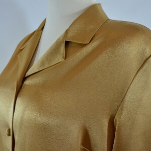 80er Blusen-Longjacke, bestickt, goldfarben Bild 3