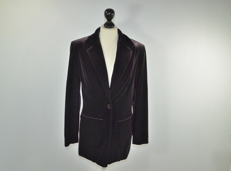 Velvet Blazer Club Blazer Black Brown