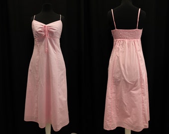 Vintage summer dress pink Vichykaro Espit