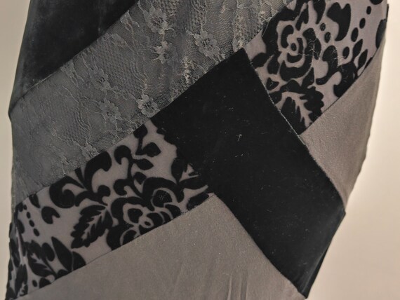 Laura Ashley long bias cut silk black dress - image 6