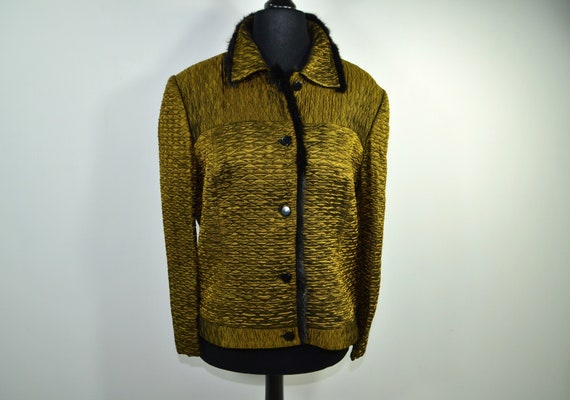 Cloqué Blouson gold black 70s