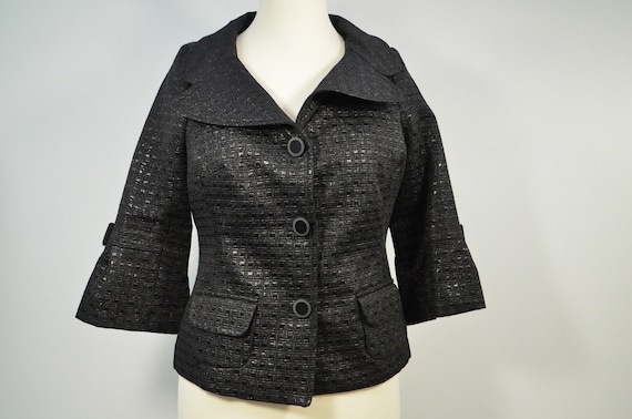 Cloqué jacket black 90s France