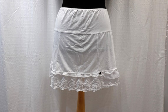 Mini jupe sous-jupe blanche jersey tissu dentelle et volants - Etsy France