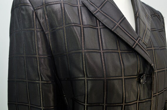 Blazer black-brown shifting carostructure 90s - image 7