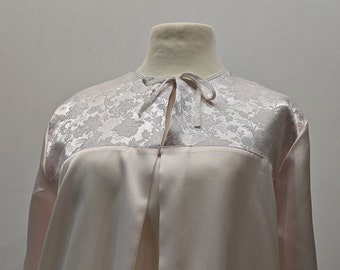 Satin nightdress soft pink acetate and silk from Italy