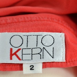 Designer Seidenbluse Otto Kern, Koralle 80er Bild 4