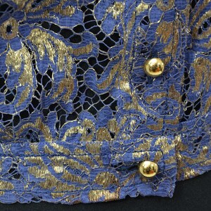 Lace jacket Blouson-form, royal blue-gold image 2