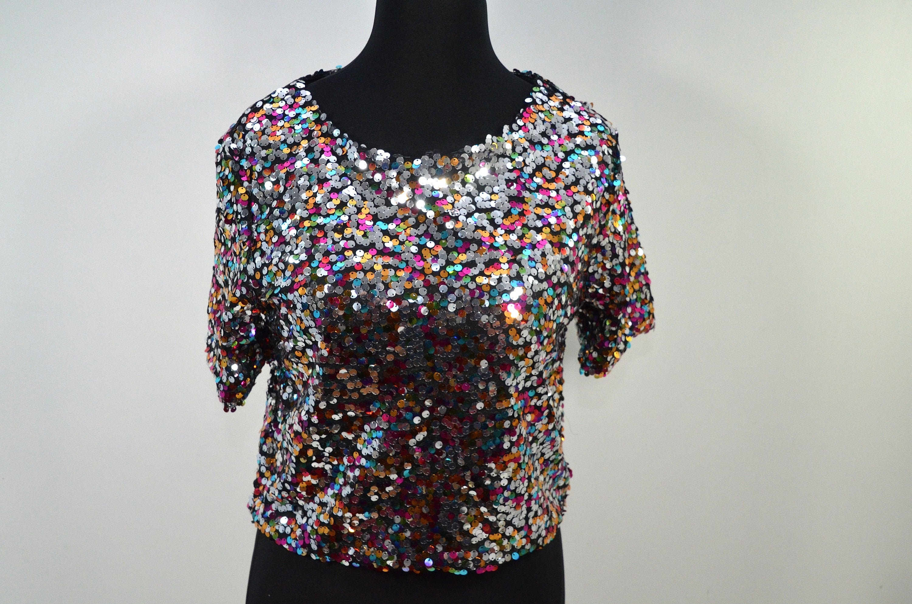 Shirt Short Studded With Colorful Pailettes, for Carnival -  Canada