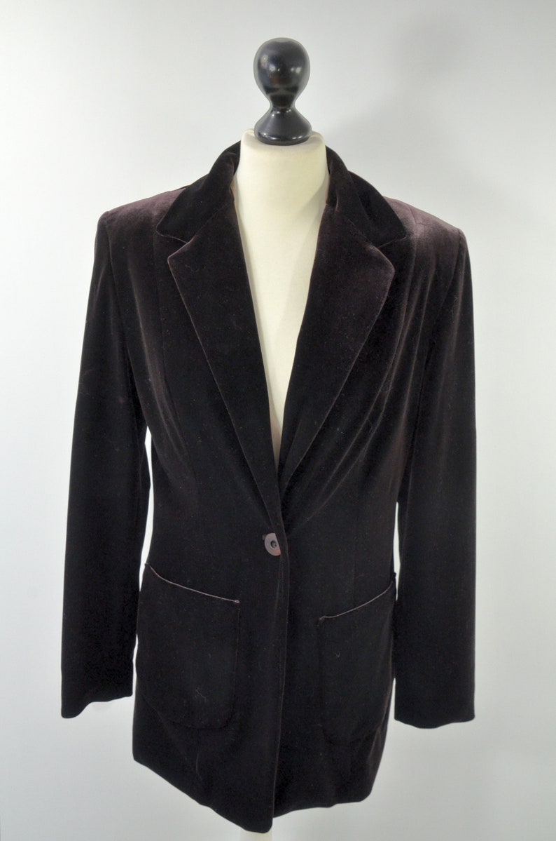 Velvet Blazer Club Blazer Black Brown