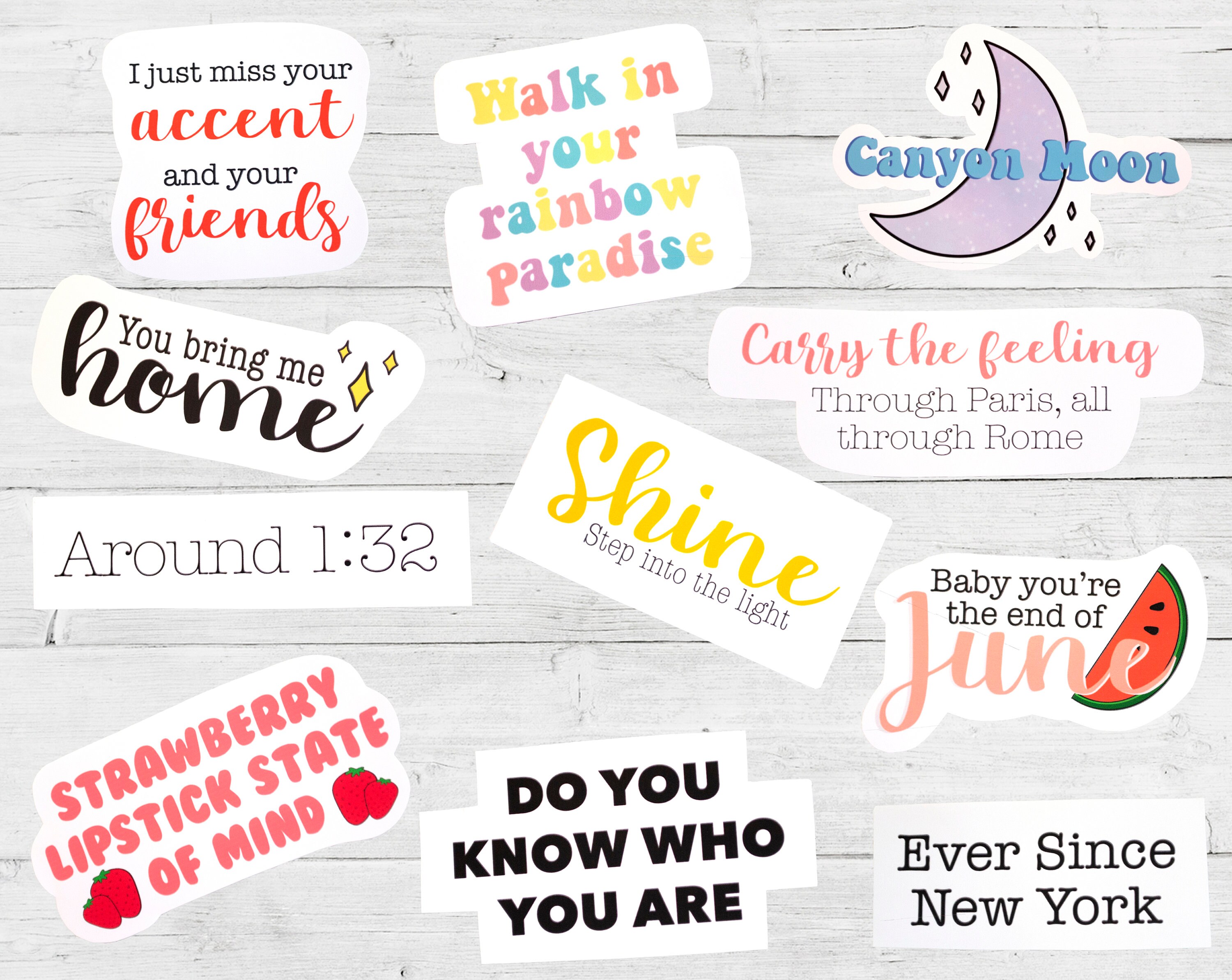 Harry Styles As It Was Paroles Harry Styles Sticker Pack 11 pièce Paroles de Chanson Harry - Etsy France
