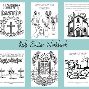 Bible Easter Coloring Worksheet Pages for Kids- Preschool, Kindergarten, Easter Activity- Jesus, Christian, Sunday School, Homeschool