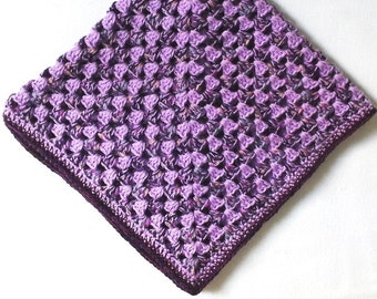 Baby blanket * 90 x 90 * cuddly blanket lilac-purple-violet * unique * handmade from Berlin