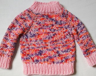 NUEVO: Suéter de peluche único 104-110 de color rosa único hecho a mano de Berlin 4-season sweater