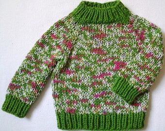 NEW: cuddly sweater * Gr. 86-92 * May green colorful * color gradient * unique * handmade from Berlin