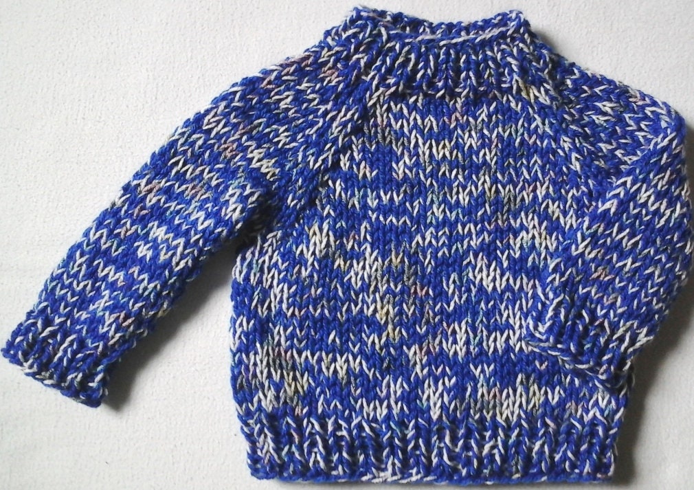 Neu: Baby-Kuschel-Pullover  Gr. 68-74, royalblau-pastellbunt Farbverlauf, Unikat, 4-Jahreszeiten, Berliner Handarbeit