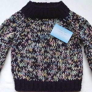 New: Cuddly sweater size 74-80 dark-purple-pastel-colored color gradient Handmade from Berlin image 1