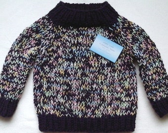 New: Cuddly sweater size 74-80 dark-purple-pastel-colored color gradient Handmade from Berlin