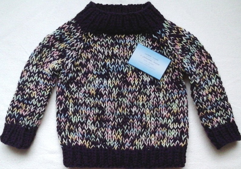 New: Cuddly sweater size 74-80 dark-purple-pastel-colored color gradient Handmade from Berlin image 1