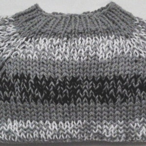 NEU: Kuschel-Pullover 98-104 grau-schwarz weiss von Unikate-Zauber Bild 2