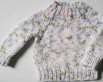 New: Baby cuddly sweater size 68-74, pastel colored green, gradient, unique, 4-seasons, Berlin handmade