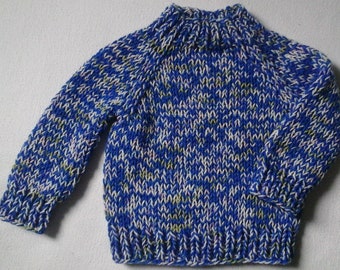 NEW!!! Cuddly sweater size 86-92 royal blue - pastel gradient unique German handicraft from Berlin