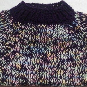 New: Cuddly sweater size 74-80 dark-purple-pastel-colored color gradient Handmade from Berlin image 2