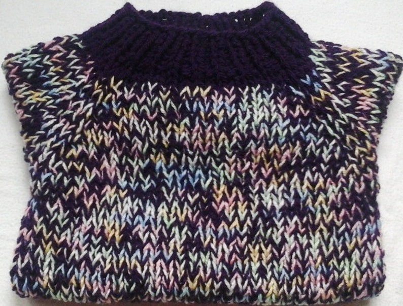 New: Cuddly sweater size 74-80 dark-purple-pastel-colored color gradient Handmade from Berlin image 2