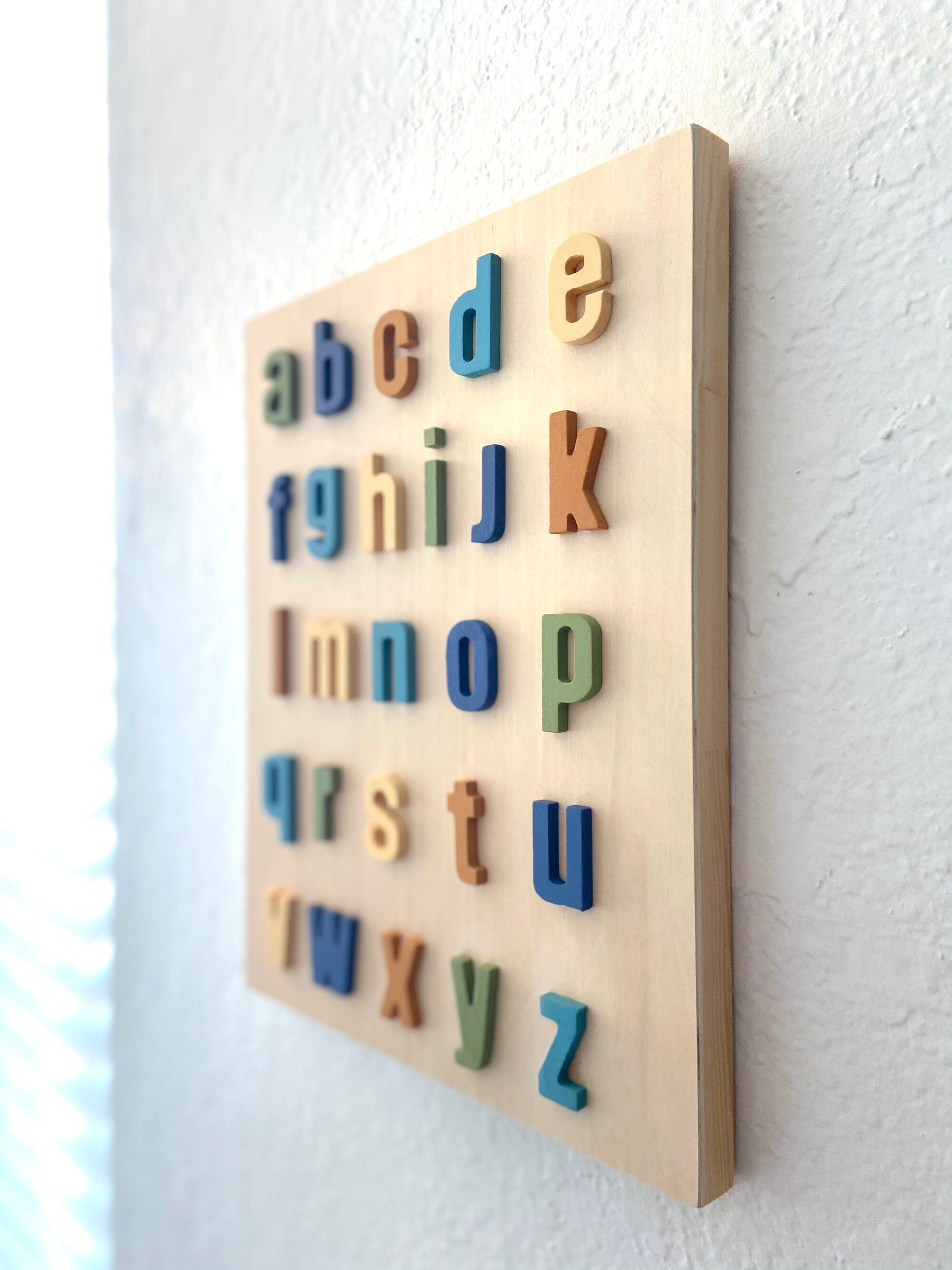 Wood Alphabet Nursery Decor 3D ABC Wall Art Alphabet Etsy Nederland
