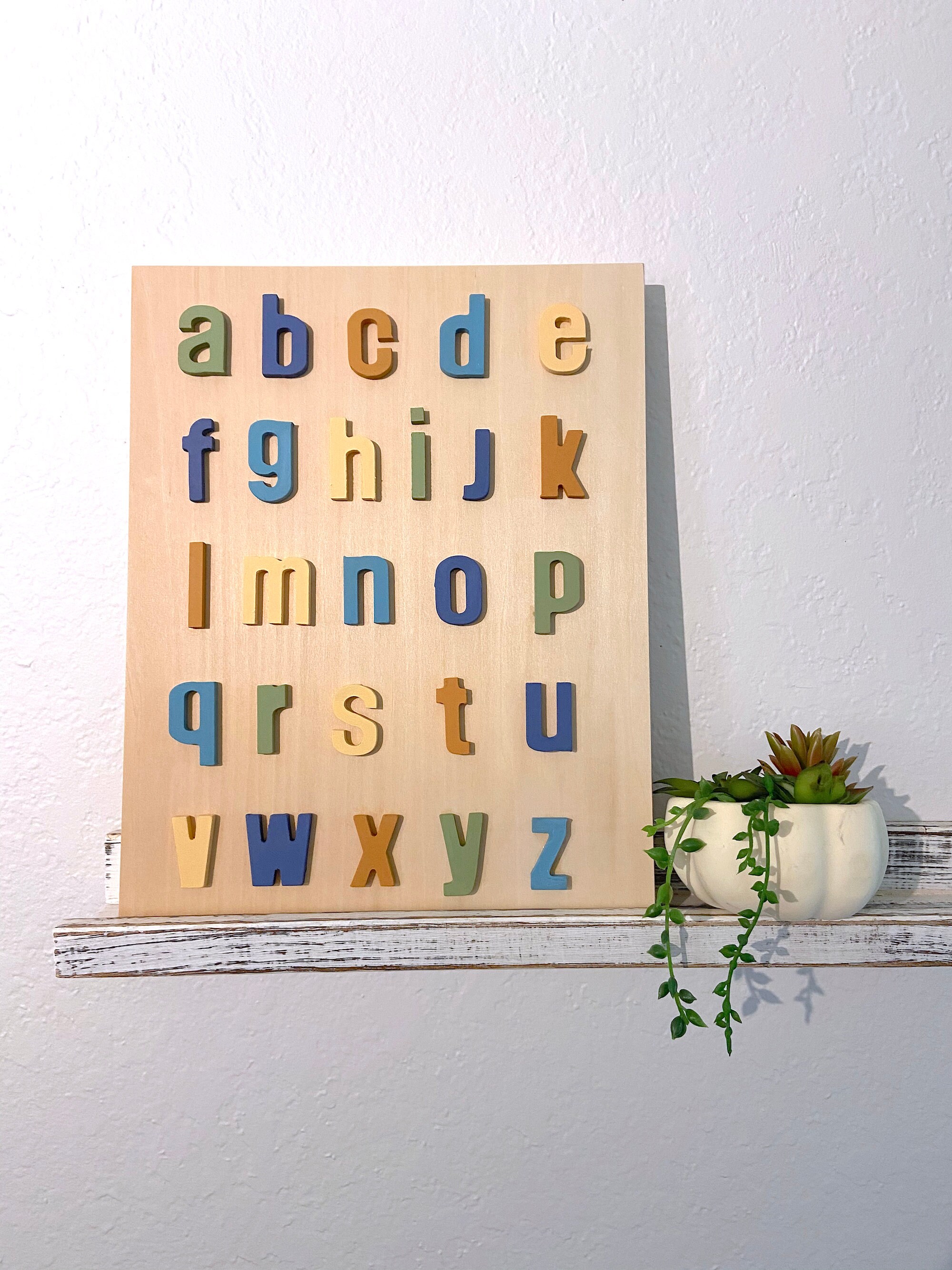 Wood Alphabet Nursery Decor 3D ABC Wall Art Alphabet Etsy