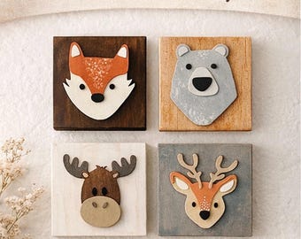 Mini 5”x5” | Woodland Nursery Decor | Woodland Nursery | Woodland Baby Shower | Woodland Theme Nursery | Woodland Decor | Woodland Animals