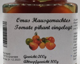 Omas Hausgemachtes Tomaten pikant eingelegt 200g