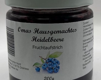 Omas Hausgemachtes Heidelbeere Fruchtaufstrich 200g
