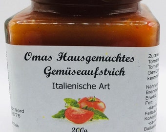 Omas Hausgemachtes Italienische Art Gemüseaufstrich 200g