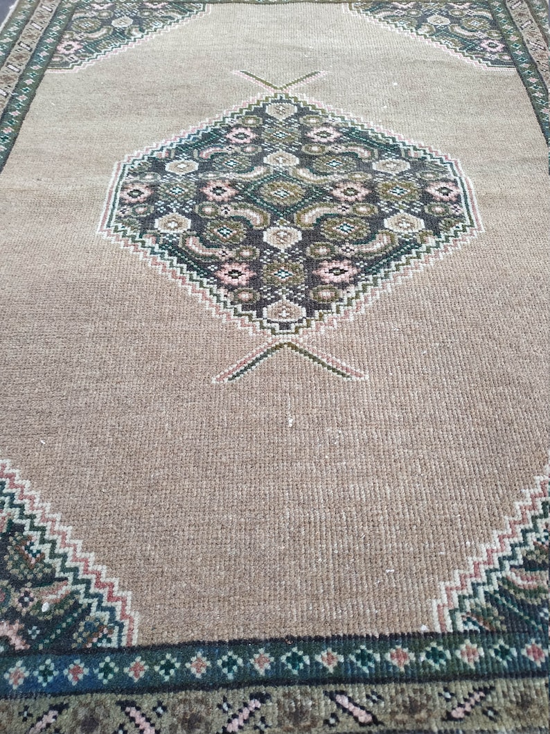 Small Persian Rug 2.1x2.7ft,bathroom rug,front door mat,handmade rug,small area rug,vintage rug,turkish rug,boho decor,bedroom rug,wool rug