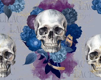 Floral Skull Seamless File